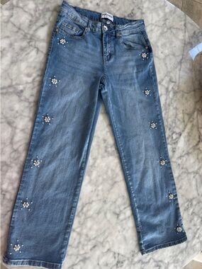 SANDPIPER embellished Light Wash Denim Jeans